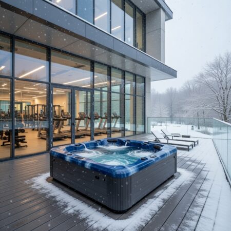 уличный спа бассейн