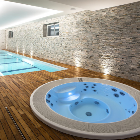 Круглый переливной гидромассажный бассейн Atagava