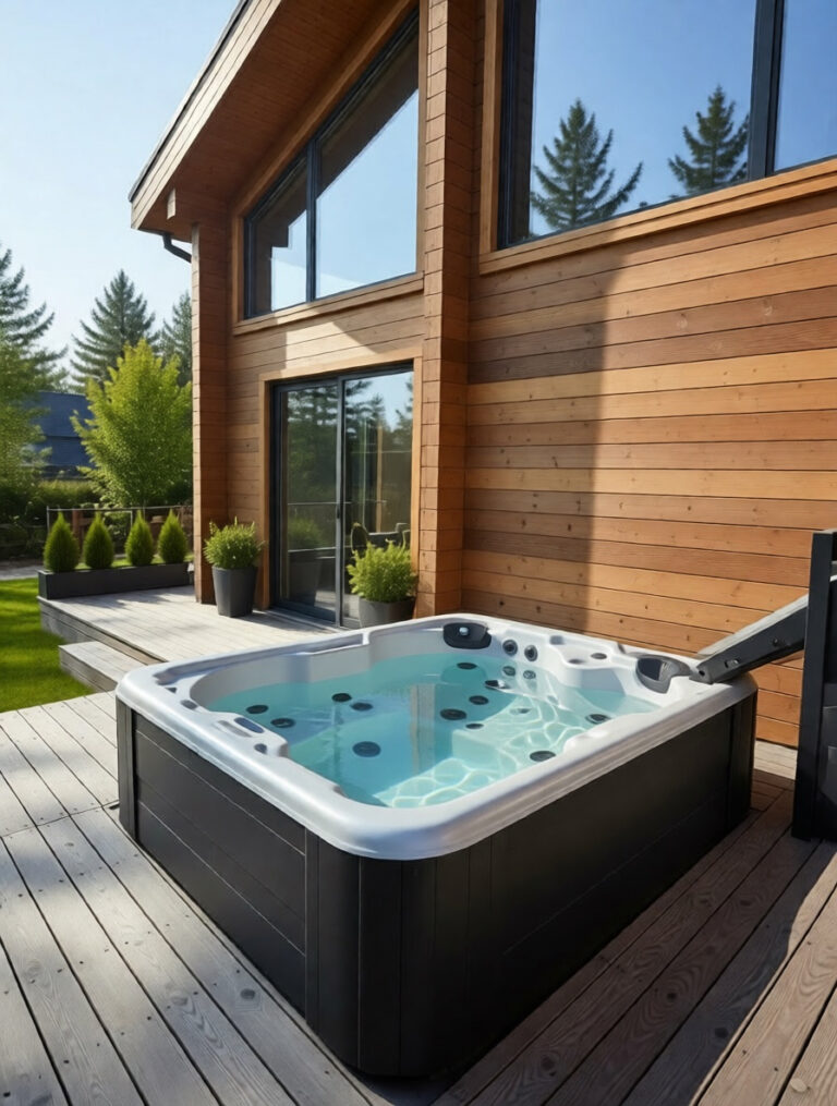 viking spas aurora спа бассейн на террасе дома