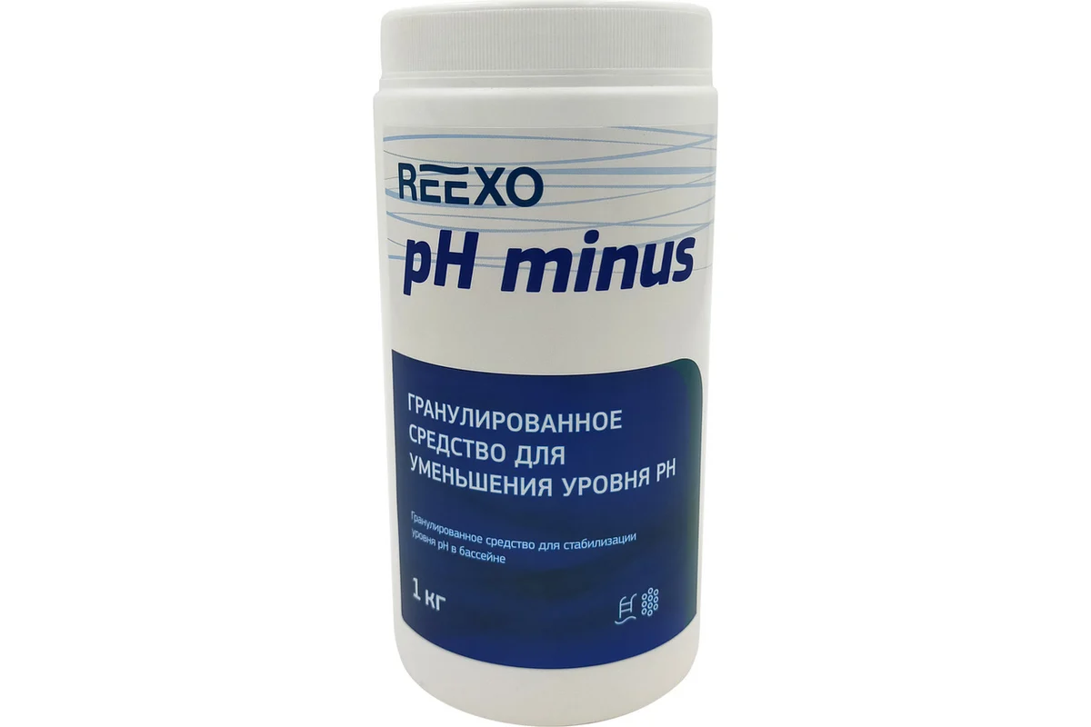 Регулятор pH‑минус Reexo быстрорастворимый, гранулы, банка 1 кг